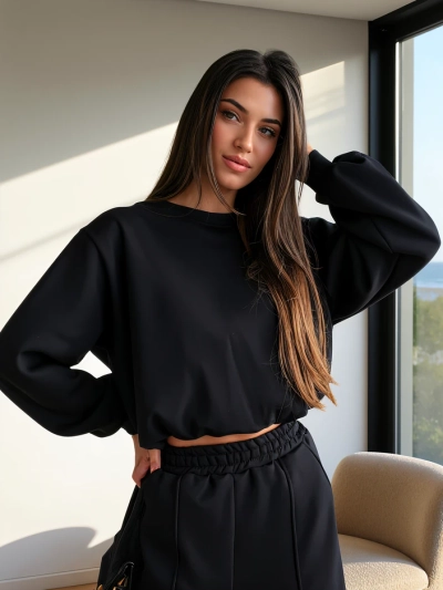 Royalfashion Damen Baumwolltrainingsanzug Set