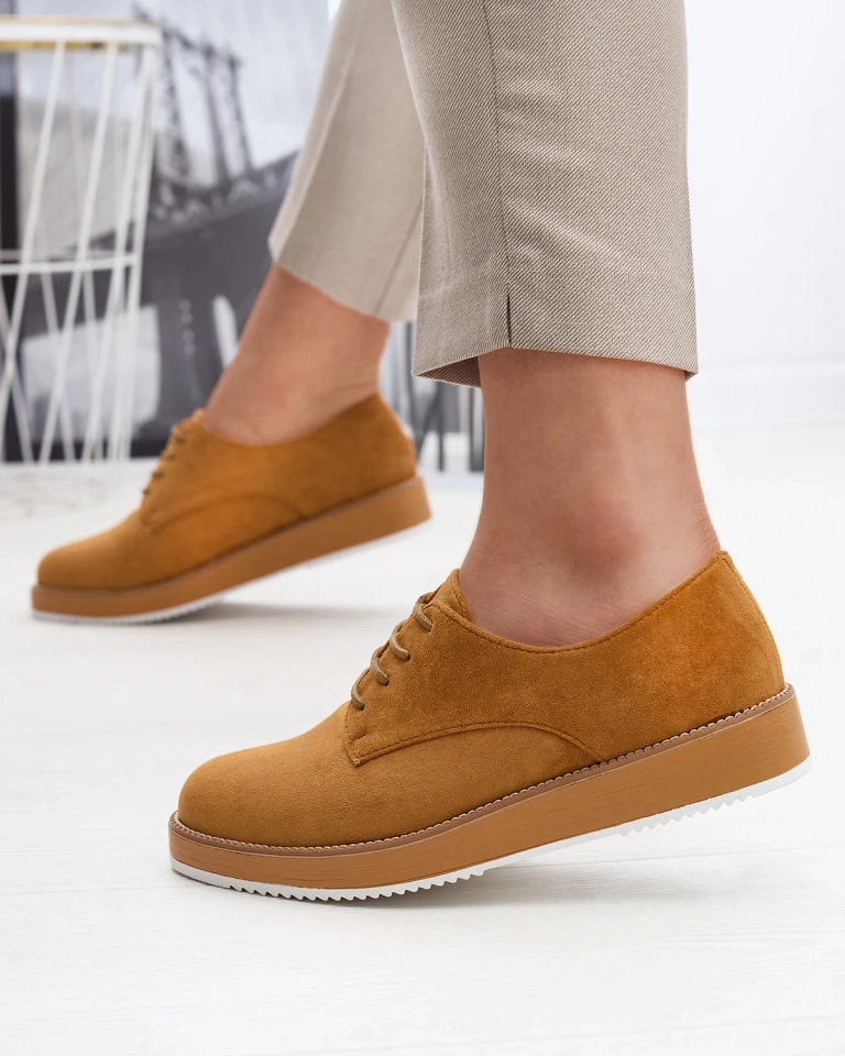 Damen Schnürhalbschuhe a'la oxfords in der Farbe camel Oksila - Footwear