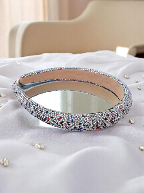 Royalfashion Обруч для волосся з камінцями та перлами Bianka