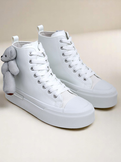 Royalfashion Damen-Sneaker mit hohem Schaft und Tedi-Bär