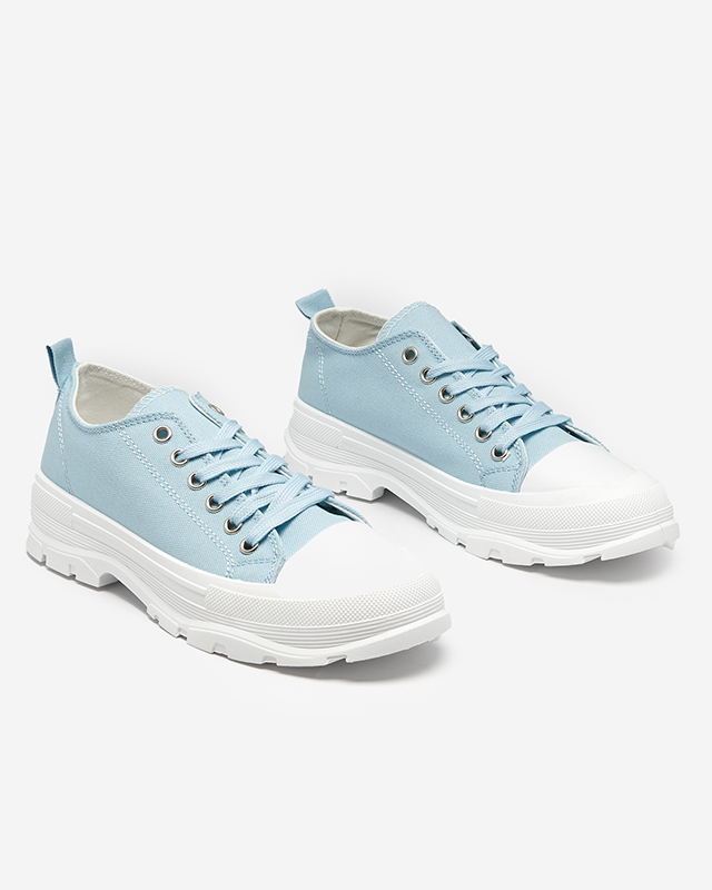 Blaue Damen-Sneaker mit höherer Sohle Mytiko - Footwear