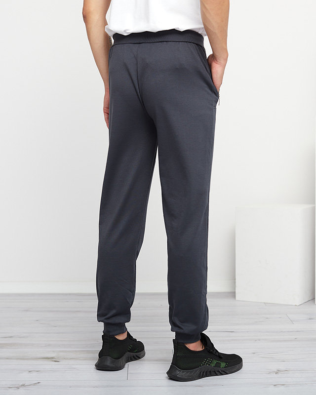 Marineblaue Herren-Jogginghose mit Taschen - Kleidung