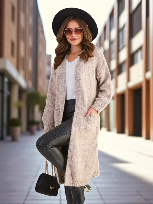 Жіночий в'язаний пончо-светр Royalfashion