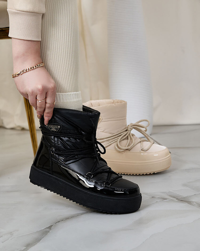 Royalfashion Damen-Schlupfstiefel a'la Schneestiefel in schwarz Nevsone