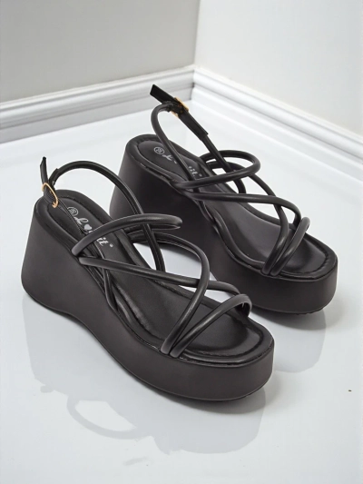 Royalfashion Damen Keilsandalen Skyline Straps