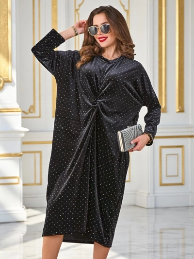 Royalfashion Damenkleid mit Raffungen