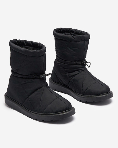Schwarze Damen Isolierte Stiefel a'la Schneestiefel Kaliolen - Footwear