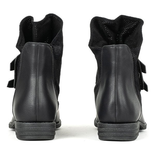 Чорні ботильйони зі срібними пряжками Halcyon - Взуття