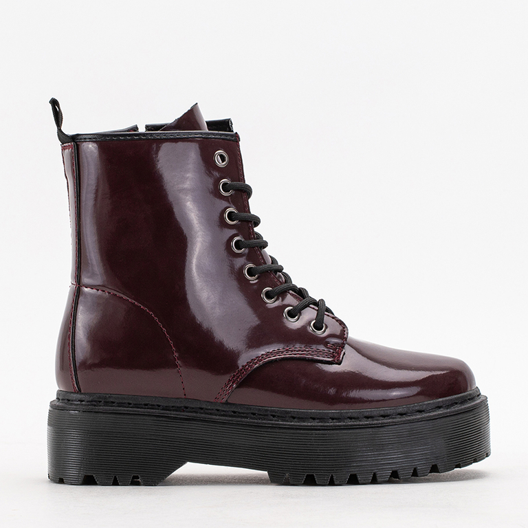 Burgunderrot lackierte Beretta Stiefel - Schuhe