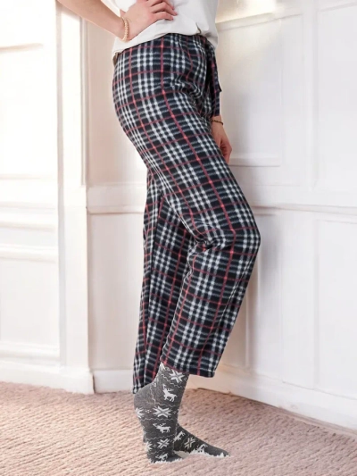 Royalfashion Baumwolle Weihnachten Damen Pyjama Karottenhosen