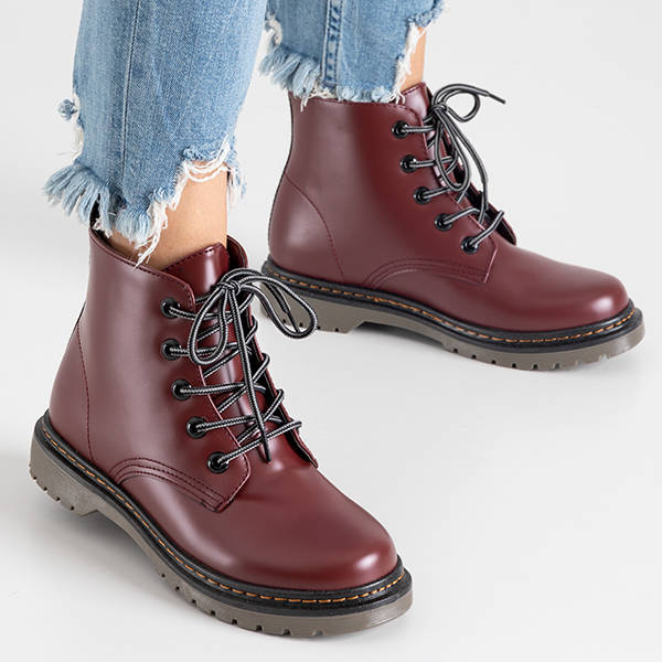 Sereia burgundy Öko-Leder Damen Arbeitskleidung - Schuhe