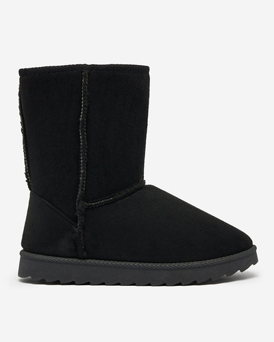 Royalfashion Schwarze Stiefel a'la Schneestiefel für Damen Leaner