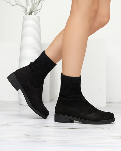 Schwarze Damenstiefel a'la sock Asencion - Footwear