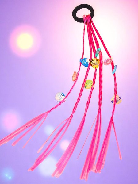 Royalfashion Clip-in Zöpfe mit Muscheln an Gummibändern