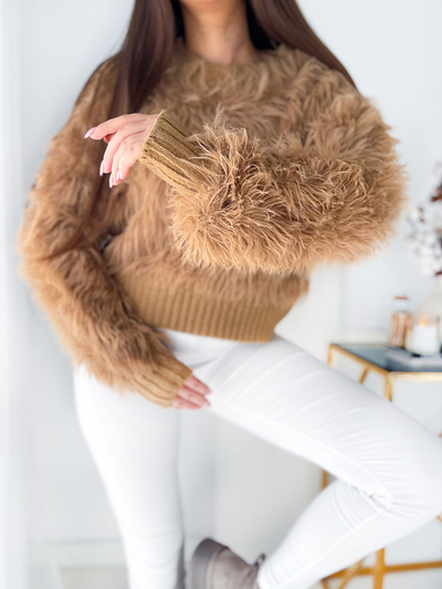 Коричневий жіночий светр Royalfashion