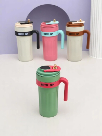 Royalfashion Thermobecher mit Auslauf und Temperatursensor Kaffeebecher