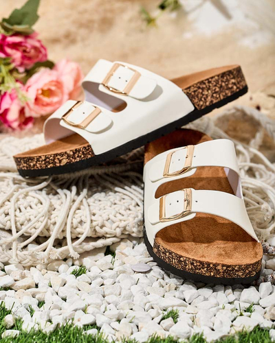 Royalfashion Damen Rolotta flache Sohle Flip-Flops