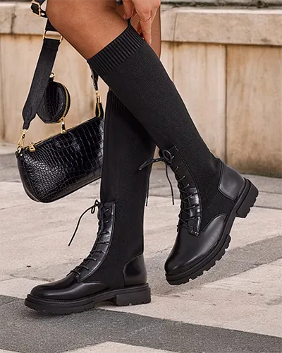 Royalfashion Damen Slip-On-Stiefel Snissi