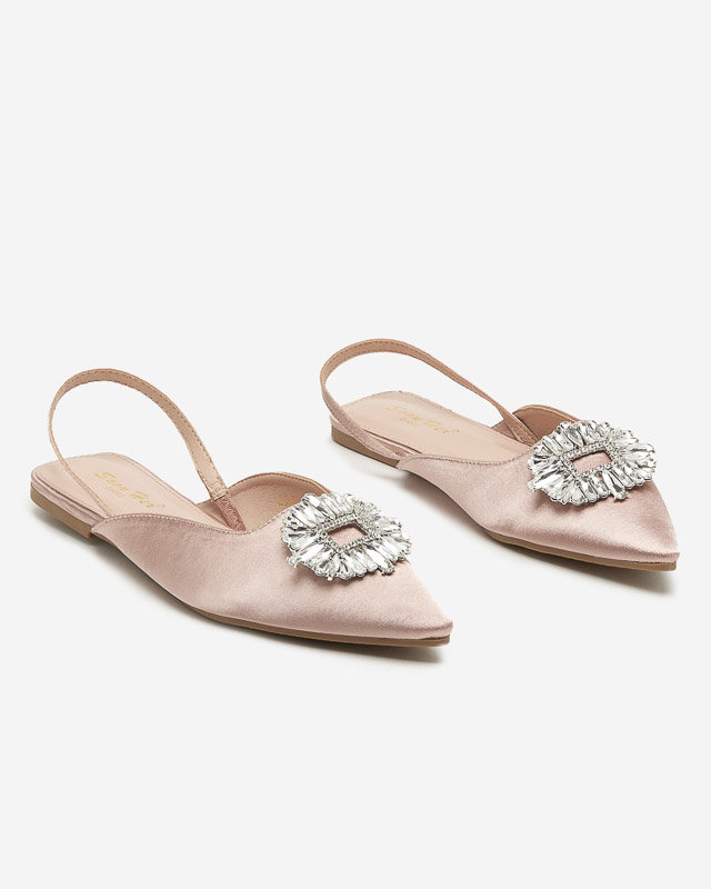 OUTLET Hausschuhe a'la Ballerinas in hellrosa Etalli. Schuhe