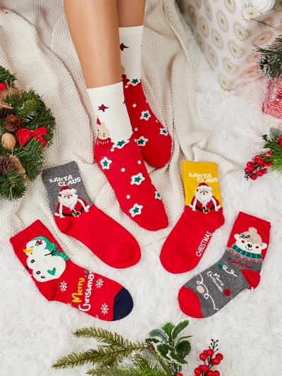 Royalfashion Damen lange festliche Socken 5er-Pack
