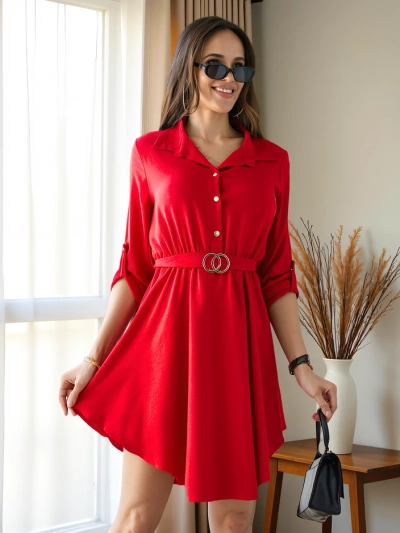 Royalfashion Elegantes knielanges Damenkleid
