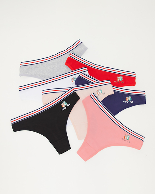 Одноколірні жіночі стрінги комплект 7 шт. - Нижня білизна