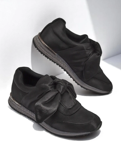 Royalfashion Damen Sneakers mit Schleife Socca
