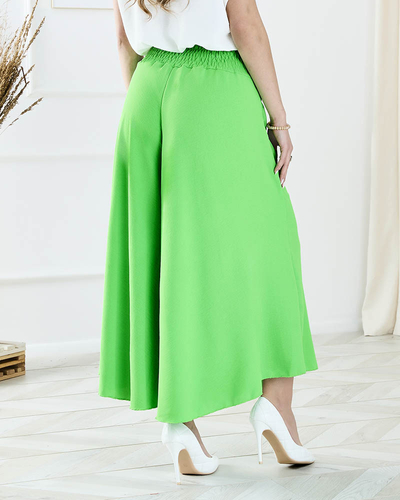 Grüne weite Damen-Palazzo-Hose - Kleidung