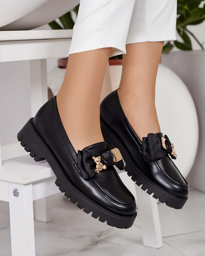 Royalfashion Damen Mokassins mit Schleife Mantarme