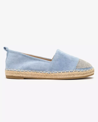 Royalfashion Blaue Damen-Espadrilles mit Zirkonen Iterica