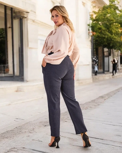 Royalfashion Жіночі утеплені лосини в горошок