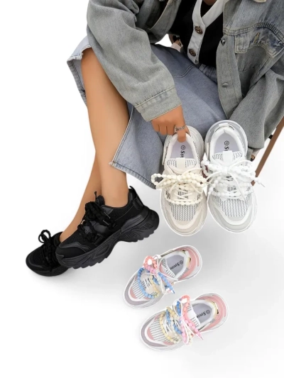 Royalfashion Damen sportliche Sneakers auf dickerer Sohle Loness