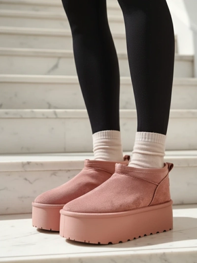 Royalfashion Damen Kurzstiefel a'la Schneestiefel Ozozi