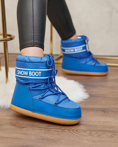 Royalfashion Blaue Damen-Schneestiefel mit Rahmen Soblesia