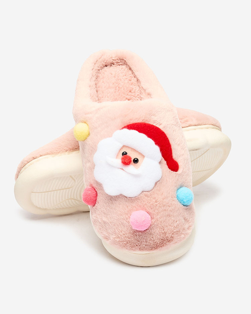 Різдвяні жіночі капці Royalfashion рожеві Fertemse
