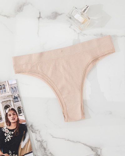 Жіночі трусики-бріфи Royalfashion Beige
