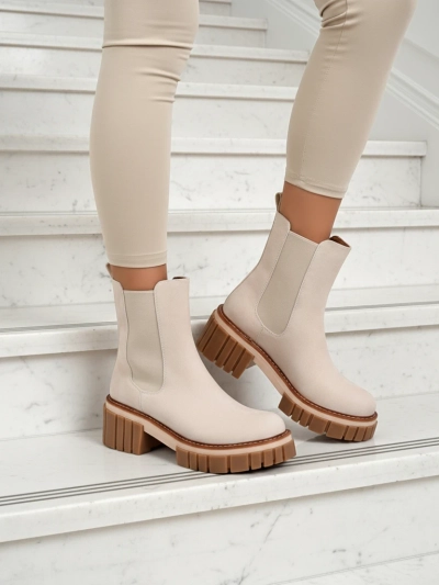 Amber Walk Stiefeletten mit Blockabsatz aus Öko-Nubukleder