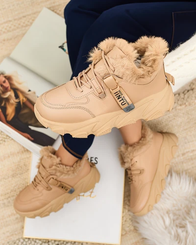 Royalfashion Sportliche Damen-Sneaker mit Fell Nonuas