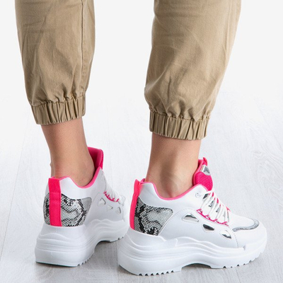 Weiße Damenschuhe mit dicker Sohle Gisela - Footwear