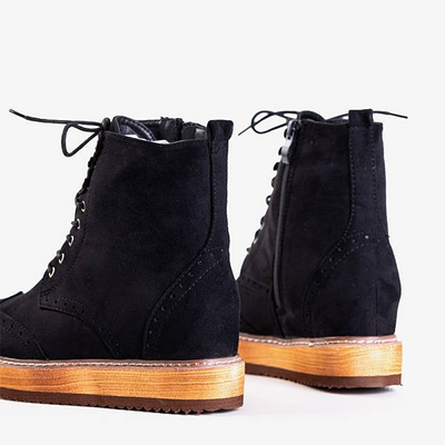 Schwarze Damenstiefeletten mit Keilabsatz Dewenter - Schuhe
