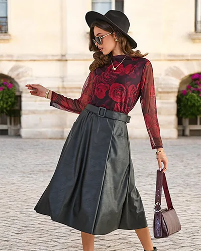 Royalfashion Damen-Midirock GRÖSSE