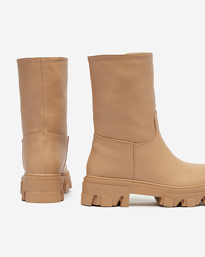 Damen-Stiefelette zum Hineinschlüpfen mit kamelfarbener Mekira-Isolierung - Footwear