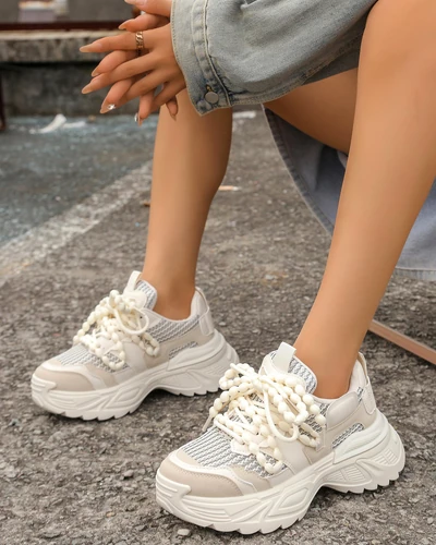 Royalfashion Damen sportliche Sneakers auf dickerer Sohle Loness