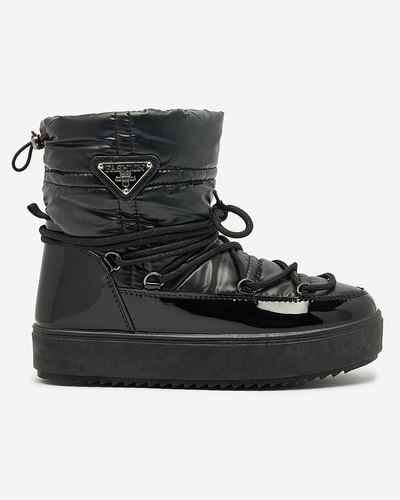 Royalfashion Schwarzer Damen-Schlupfstiefel Galebda