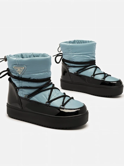 Royalfashion Damen-Schlupfstiefel a'la Schneestiefel in blau Vevnose