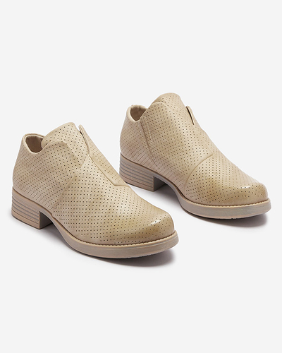 Beige Halbschuhe aus Öko-Leder Ilioppa- Footwear