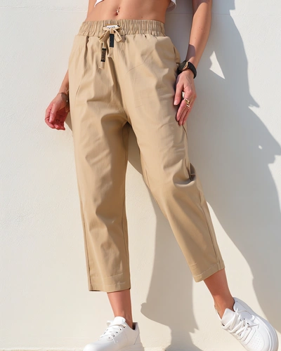 Royalfashion Einfache Damenstoffhosen 7/8