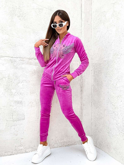 Royalfashion Graues gestreiftes Damen-Sweatshirt-Set