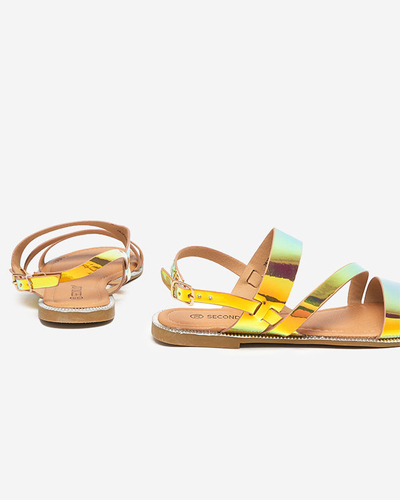 Goldene holografische Damensandalen Ajazz- Footwear