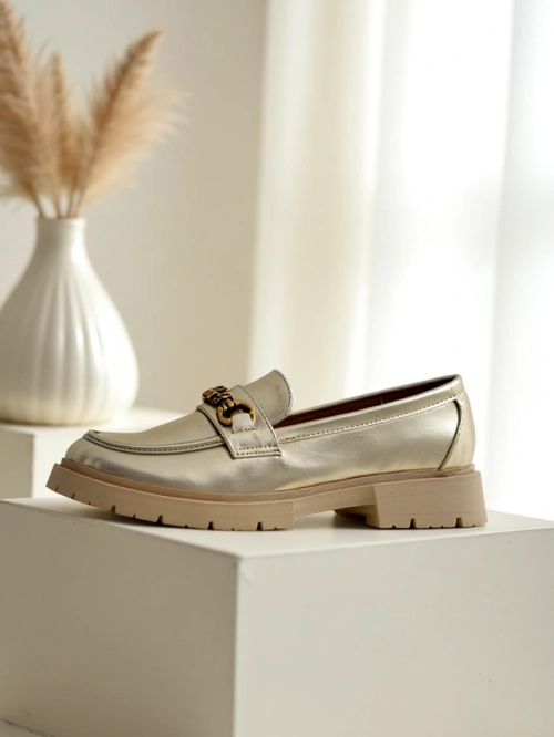 Royalfashion Жіночі мокасини з позолотою Goldlove